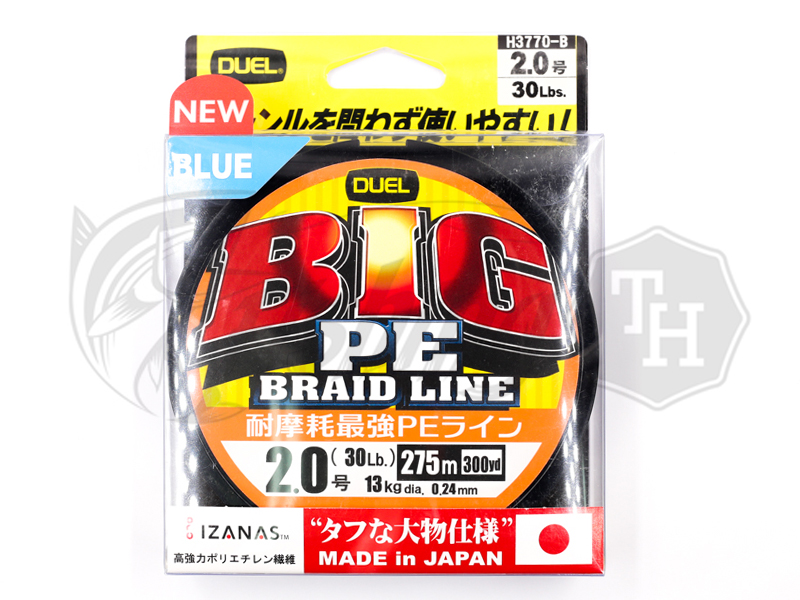 images/product/สาย PE  DUEL BIG PE BRAID LINE PE2(30LB)ม้วน 300 หลา สีน้ำเงิน/DUEL-BIG-PE2B-275m 1.jpg